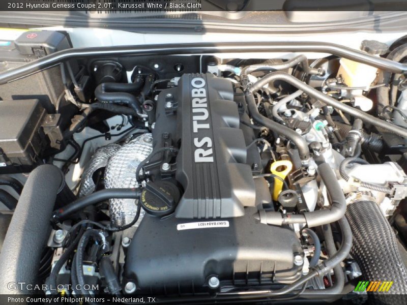  2012 Genesis Coupe 2.0T Engine - 2.0 Liter Turbocharged DOHC 16-Valve Dual-CVVT 4 Cylinder