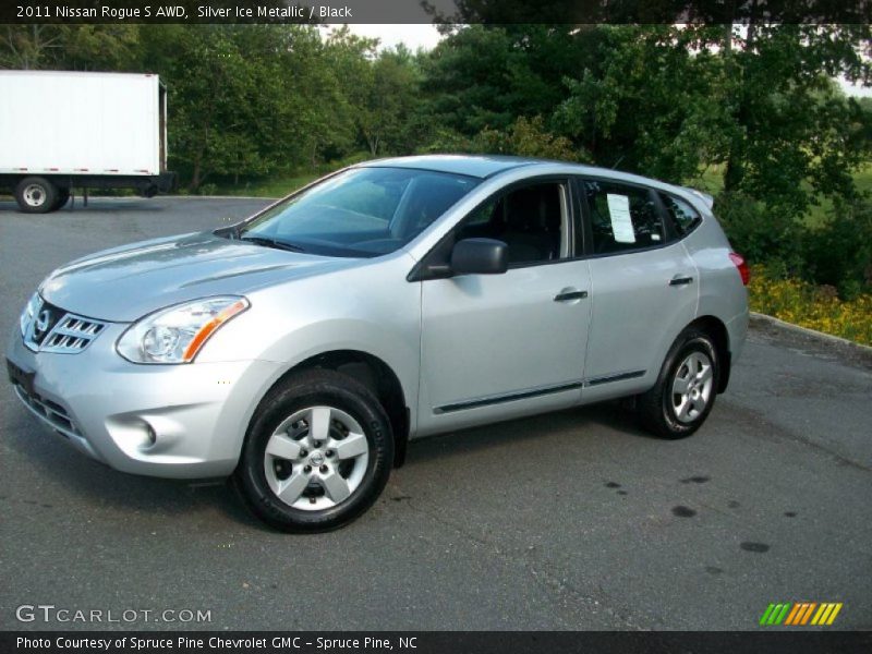 Silver Ice Metallic / Black 2011 Nissan Rogue S AWD