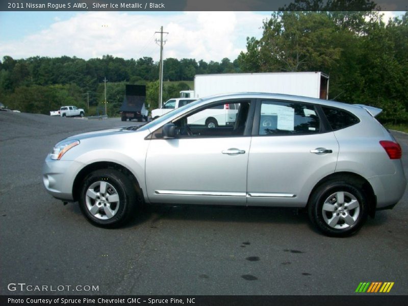 Silver Ice Metallic / Black 2011 Nissan Rogue S AWD