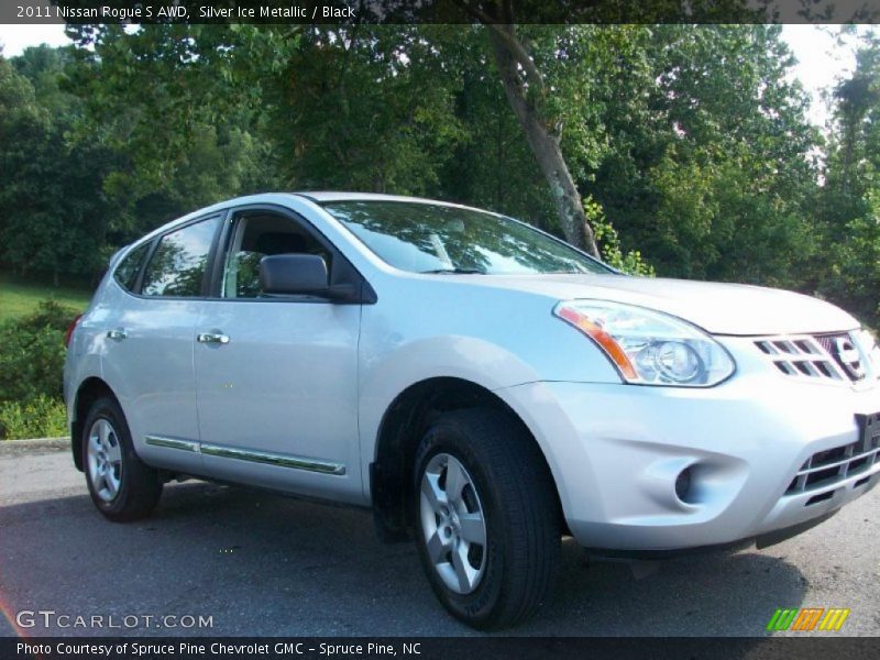 Silver Ice Metallic / Black 2011 Nissan Rogue S AWD