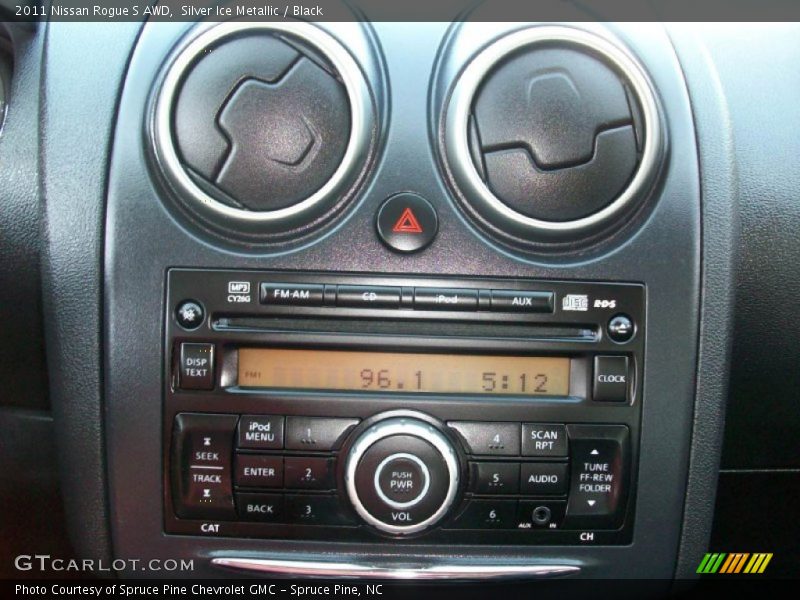 Silver Ice Metallic / Black 2011 Nissan Rogue S AWD