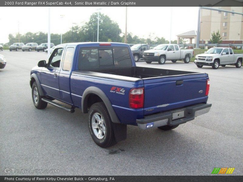 Sonic Blue Metallic / Dark Graphite 2003 Ford Ranger FX4 SuperCab 4x4