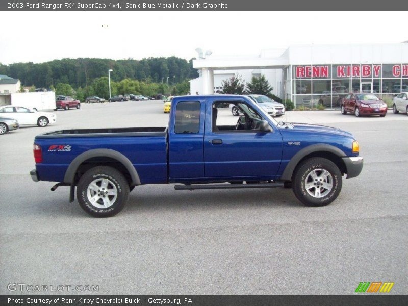 Sonic Blue Metallic / Dark Graphite 2003 Ford Ranger FX4 SuperCab 4x4