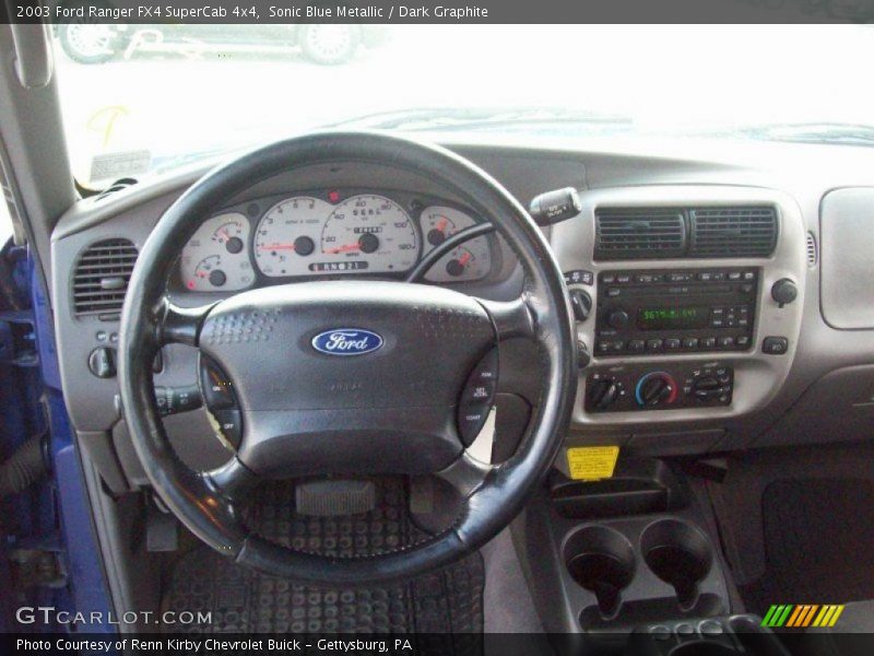Sonic Blue Metallic / Dark Graphite 2003 Ford Ranger FX4 SuperCab 4x4