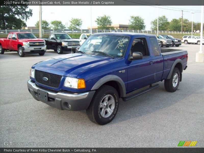 Sonic Blue Metallic / Dark Graphite 2003 Ford Ranger FX4 SuperCab 4x4