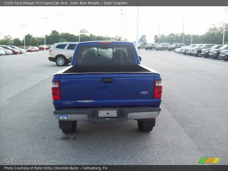 Sonic Blue Metallic / Dark Graphite 2003 Ford Ranger FX4 SuperCab 4x4