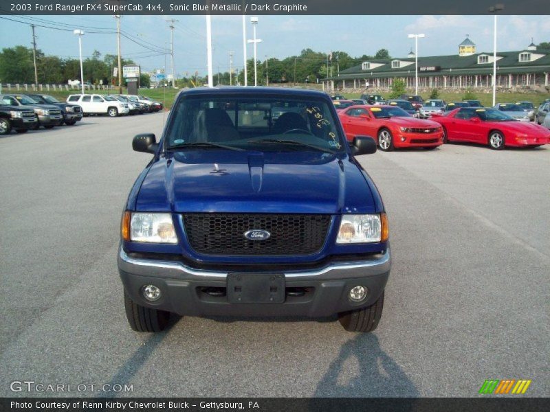 Sonic Blue Metallic / Dark Graphite 2003 Ford Ranger FX4 SuperCab 4x4