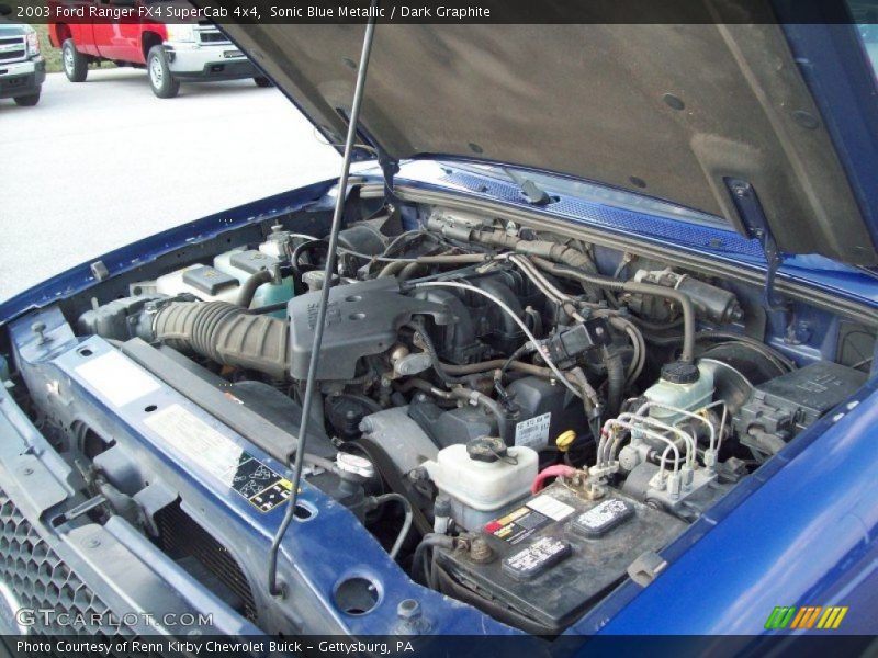 Sonic Blue Metallic / Dark Graphite 2003 Ford Ranger FX4 SuperCab 4x4