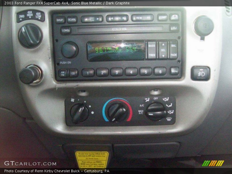 Sonic Blue Metallic / Dark Graphite 2003 Ford Ranger FX4 SuperCab 4x4