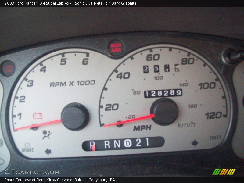 Sonic Blue Metallic / Dark Graphite 2003 Ford Ranger FX4 SuperCab 4x4