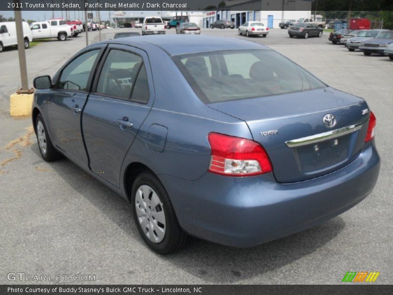 Pacific Blue Metallic / Dark Charcoal 2011 Toyota Yaris Sedan