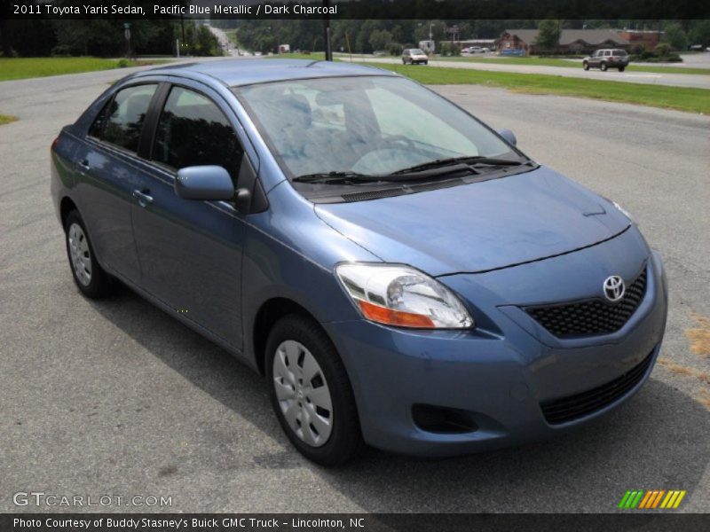 Pacific Blue Metallic / Dark Charcoal 2011 Toyota Yaris Sedan