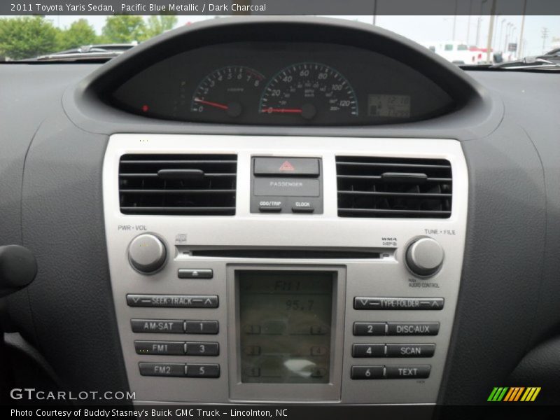 Pacific Blue Metallic / Dark Charcoal 2011 Toyota Yaris Sedan