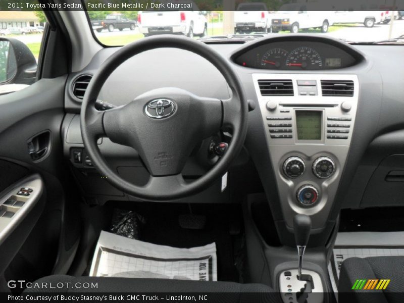 Pacific Blue Metallic / Dark Charcoal 2011 Toyota Yaris Sedan