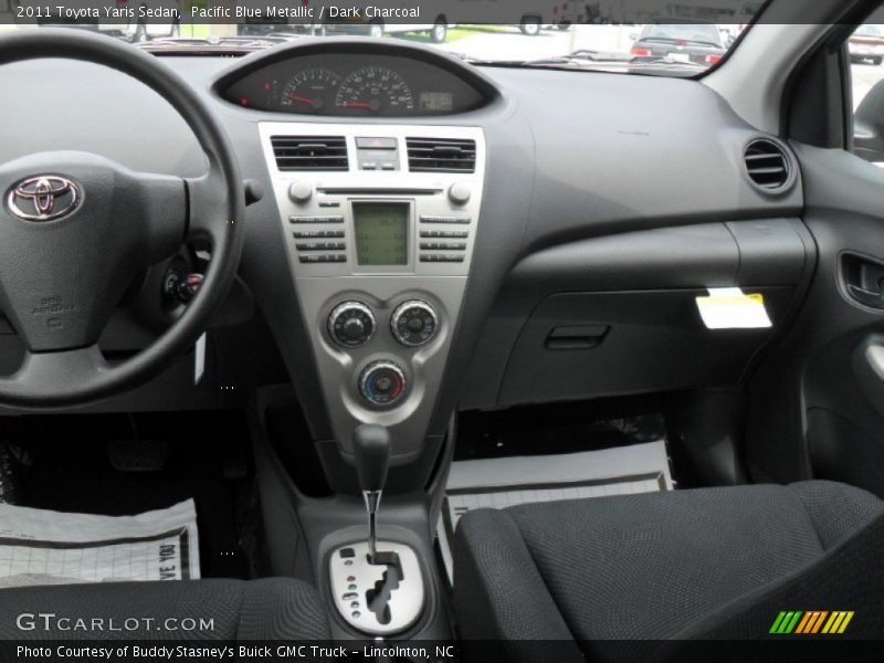 Pacific Blue Metallic / Dark Charcoal 2011 Toyota Yaris Sedan