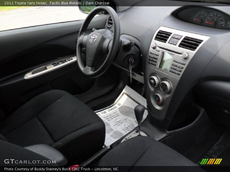 Pacific Blue Metallic / Dark Charcoal 2011 Toyota Yaris Sedan