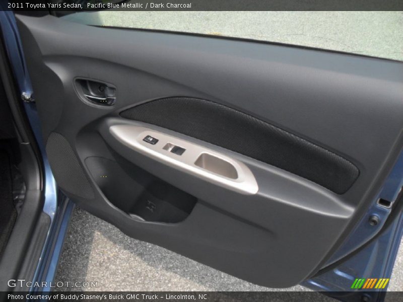 Pacific Blue Metallic / Dark Charcoal 2011 Toyota Yaris Sedan
