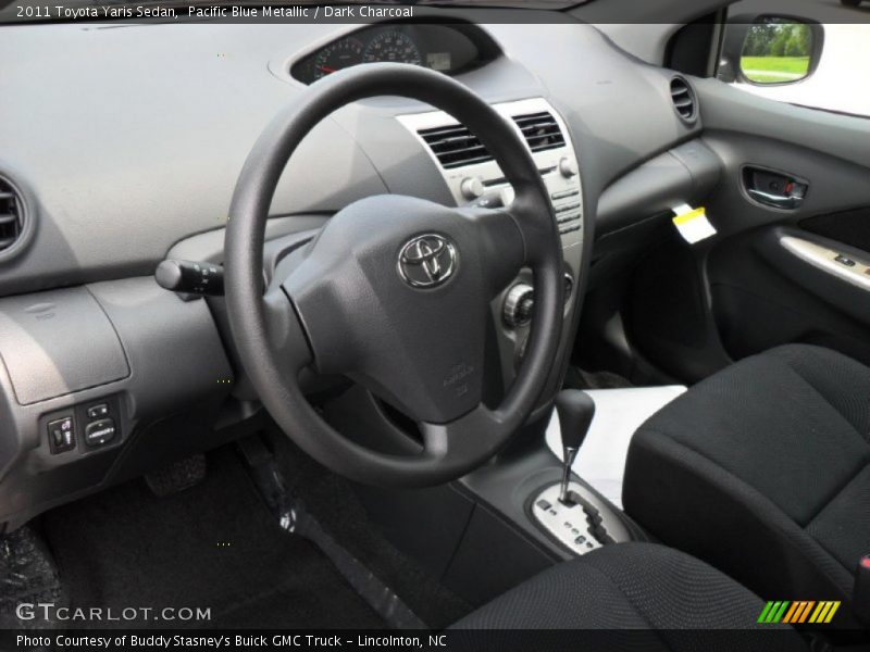 Pacific Blue Metallic / Dark Charcoal 2011 Toyota Yaris Sedan
