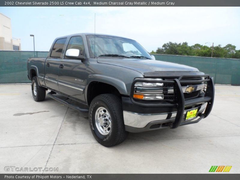 Medium Charcoal Gray Metallic / Medium Gray 2002 Chevrolet Silverado 2500 LS Crew Cab 4x4