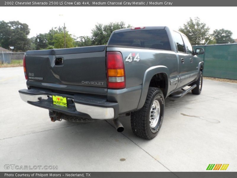 Medium Charcoal Gray Metallic / Medium Gray 2002 Chevrolet Silverado 2500 LS Crew Cab 4x4