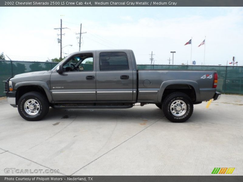 Medium Charcoal Gray Metallic / Medium Gray 2002 Chevrolet Silverado 2500 LS Crew Cab 4x4