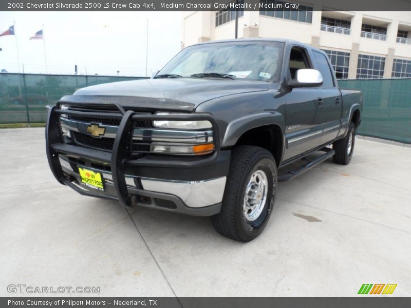 Medium Charcoal Gray Metallic / Medium Gray 2002 Chevrolet Silverado 2500 LS Crew Cab 4x4