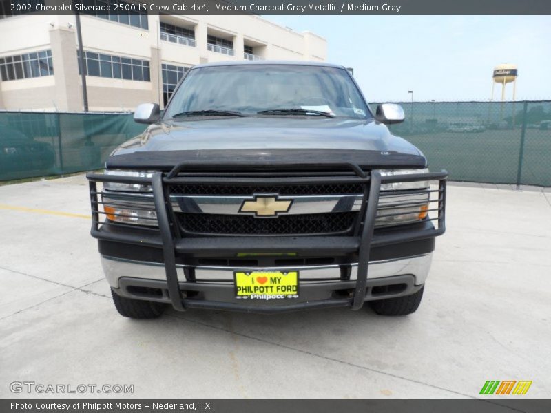 Medium Charcoal Gray Metallic / Medium Gray 2002 Chevrolet Silverado 2500 LS Crew Cab 4x4