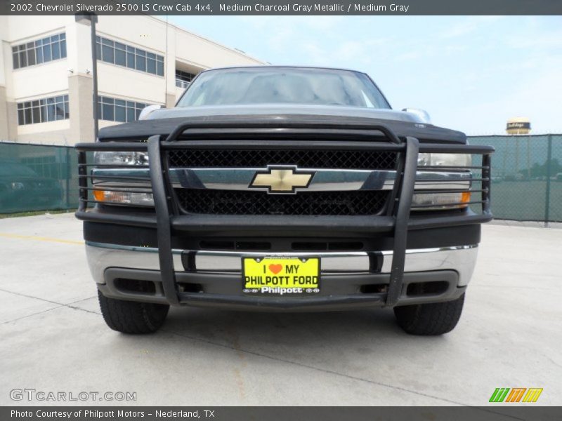 Medium Charcoal Gray Metallic / Medium Gray 2002 Chevrolet Silverado 2500 LS Crew Cab 4x4