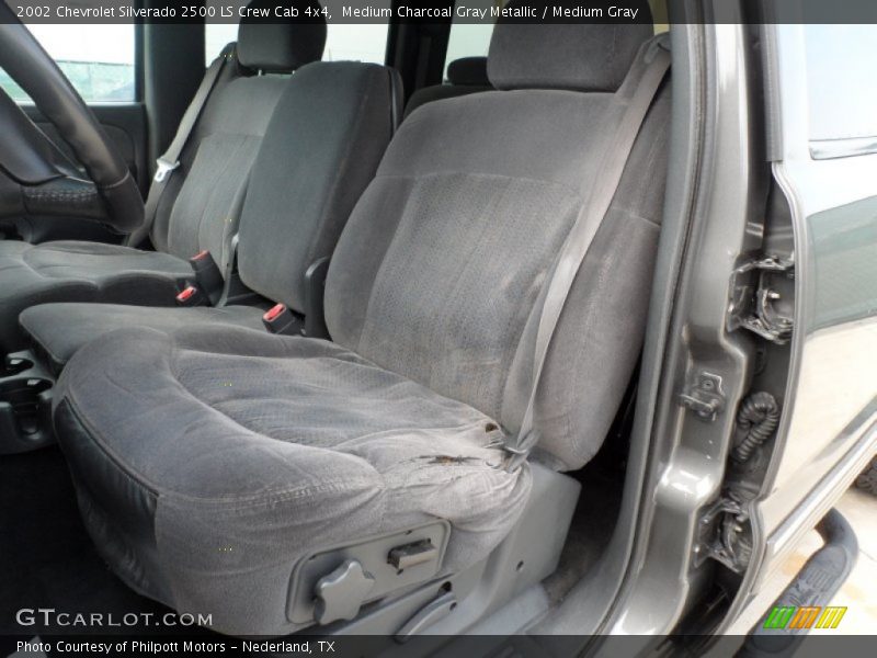 Medium Charcoal Gray Metallic / Medium Gray 2002 Chevrolet Silverado 2500 LS Crew Cab 4x4