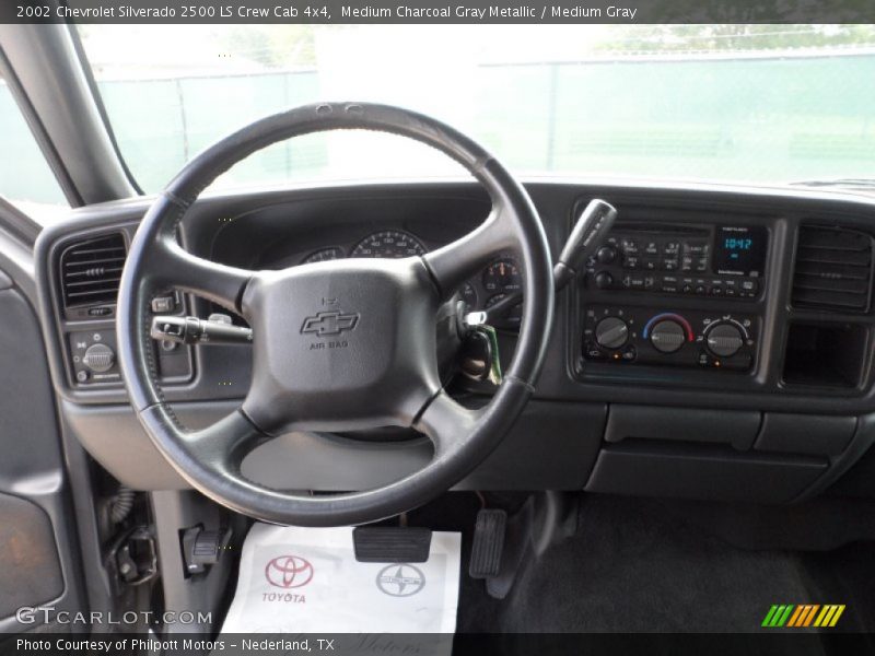Medium Charcoal Gray Metallic / Medium Gray 2002 Chevrolet Silverado 2500 LS Crew Cab 4x4