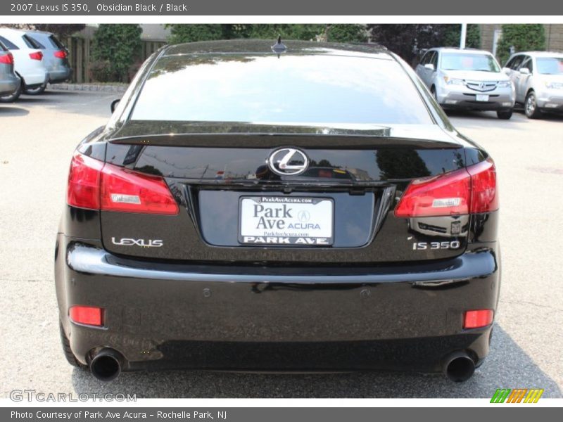 Obsidian Black / Black 2007 Lexus IS 350