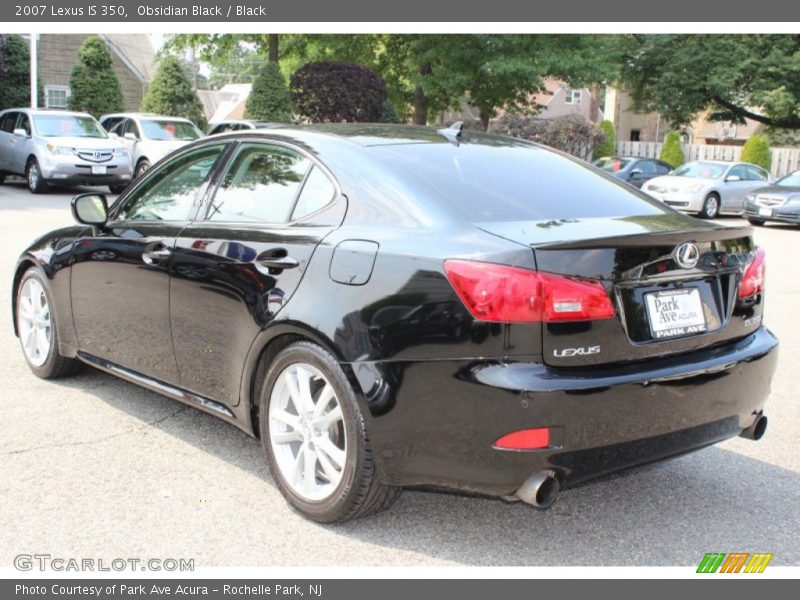 Obsidian Black / Black 2007 Lexus IS 350
