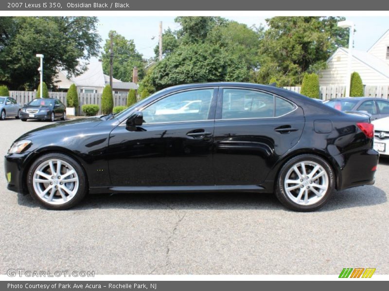 Obsidian Black / Black 2007 Lexus IS 350