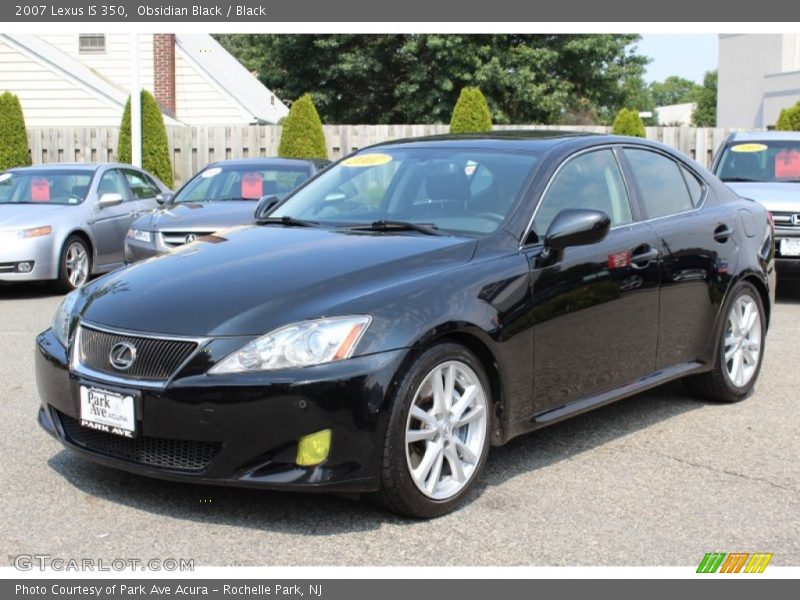 Obsidian Black / Black 2007 Lexus IS 350