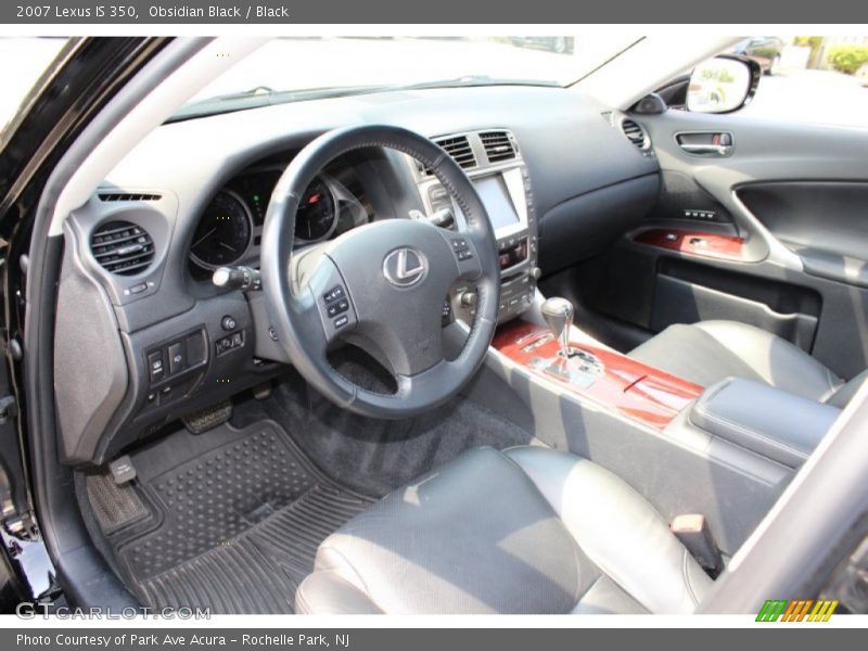 Obsidian Black / Black 2007 Lexus IS 350