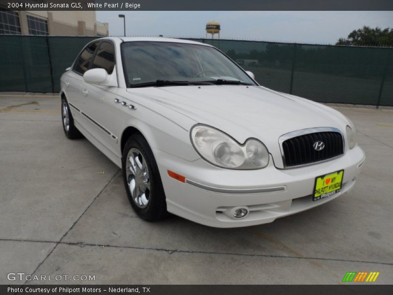 White Pearl / Beige 2004 Hyundai Sonata GLS