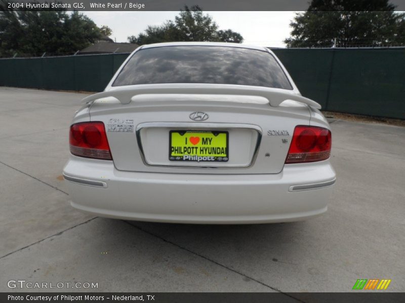 White Pearl / Beige 2004 Hyundai Sonata GLS