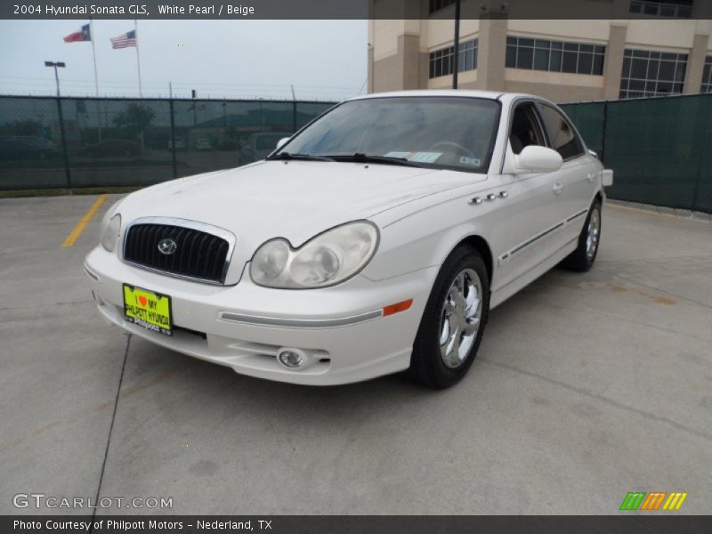 White Pearl / Beige 2004 Hyundai Sonata GLS