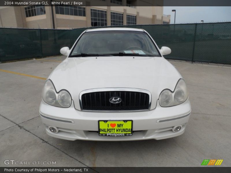 White Pearl / Beige 2004 Hyundai Sonata GLS