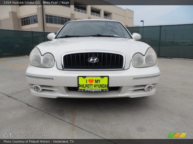 White Pearl / Beige 2004 Hyundai Sonata GLS