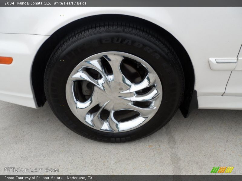 White Pearl / Beige 2004 Hyundai Sonata GLS