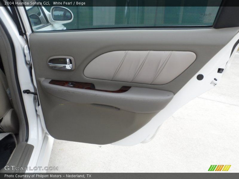 White Pearl / Beige 2004 Hyundai Sonata GLS