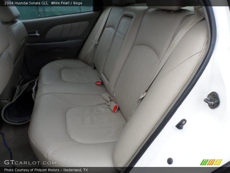 White Pearl / Beige 2004 Hyundai Sonata GLS