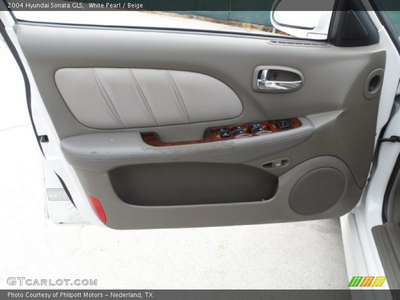 White Pearl / Beige 2004 Hyundai Sonata GLS