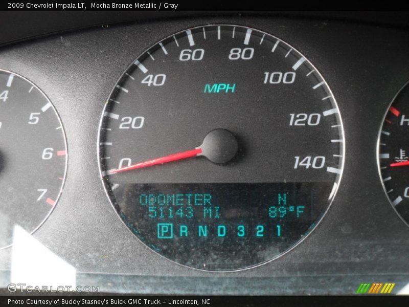 Mocha Bronze Metallic / Gray 2009 Chevrolet Impala LT
