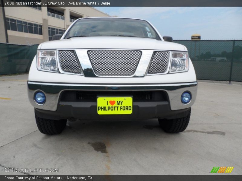 Avalanche White / Beige 2008 Nissan Frontier SE Crew Cab