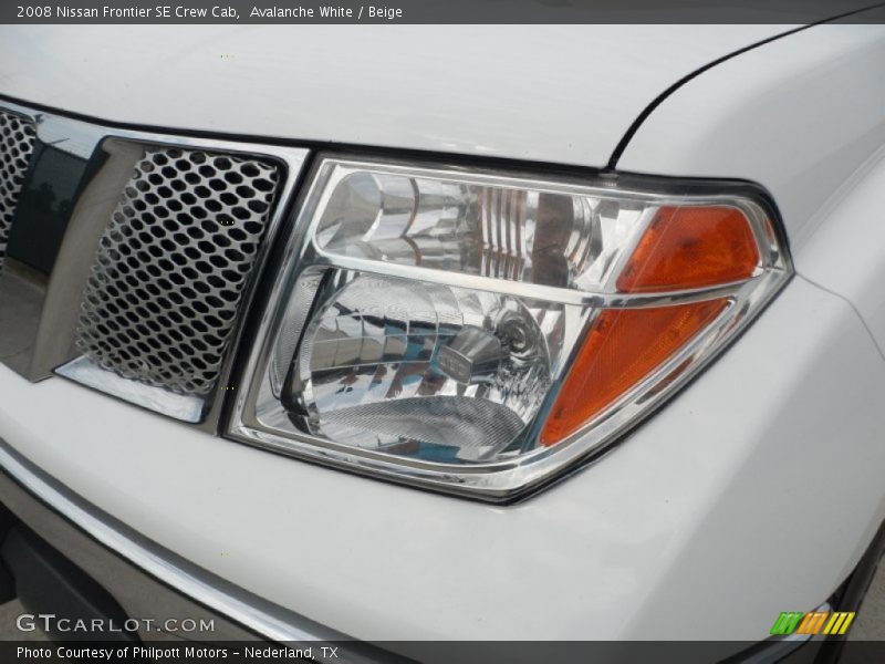 Avalanche White / Beige 2008 Nissan Frontier SE Crew Cab