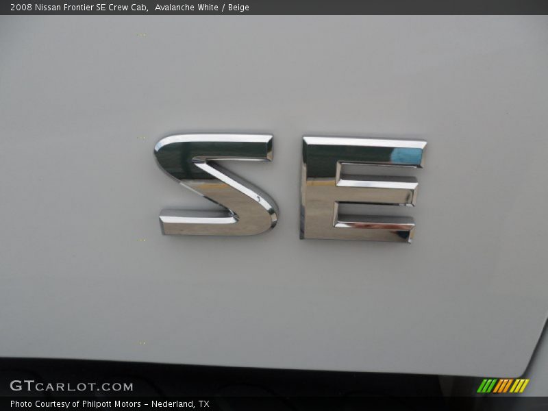 Avalanche White / Beige 2008 Nissan Frontier SE Crew Cab