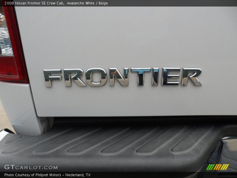 Avalanche White / Beige 2008 Nissan Frontier SE Crew Cab