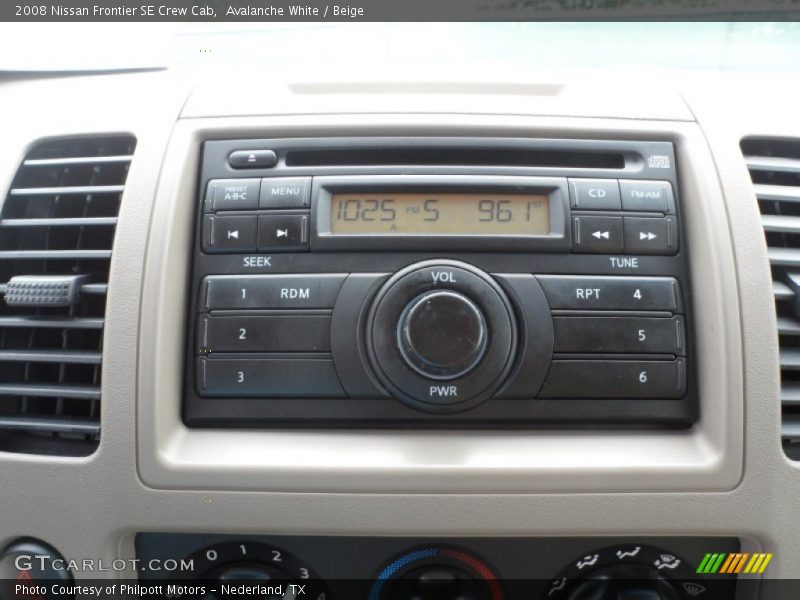 Controls of 2008 Frontier SE Crew Cab
